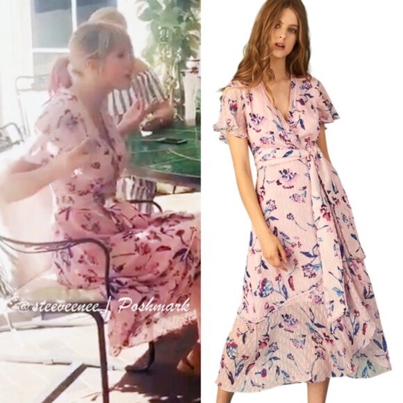 Tanya Taylor New Blair Floral Wrap Dress ASO Taylor Swift